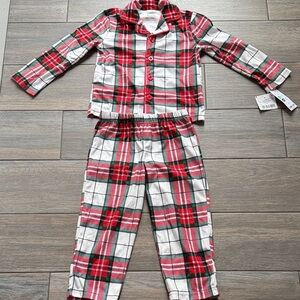 NWT Carter's Festive Plaid Pajama Set - Red, Green, White